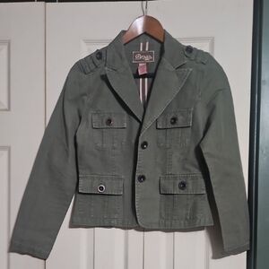Olive Green Military Style Jacket